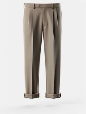 CROFT & BARROW Men's Classic Pleated Pants - Taupe